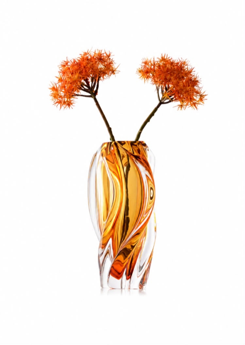 Picture of Twirl Vase Amber