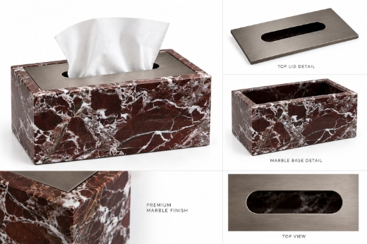 Picture of  Amaro Tissue Box Red