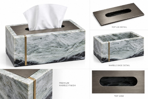 Picture of Amaro Tissue Box Green